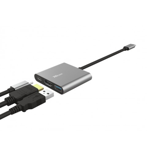 Trust Dalyx USB 3.2 Gen 1 (3.1 Gen 1) Type-C 5 Mbit s Aluminio, Negro