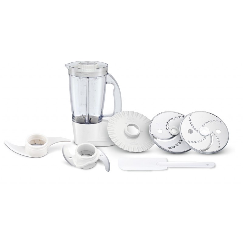 Moulinex Doubleforce compact food processor 800 W 2.2 L White, Silver, Grey