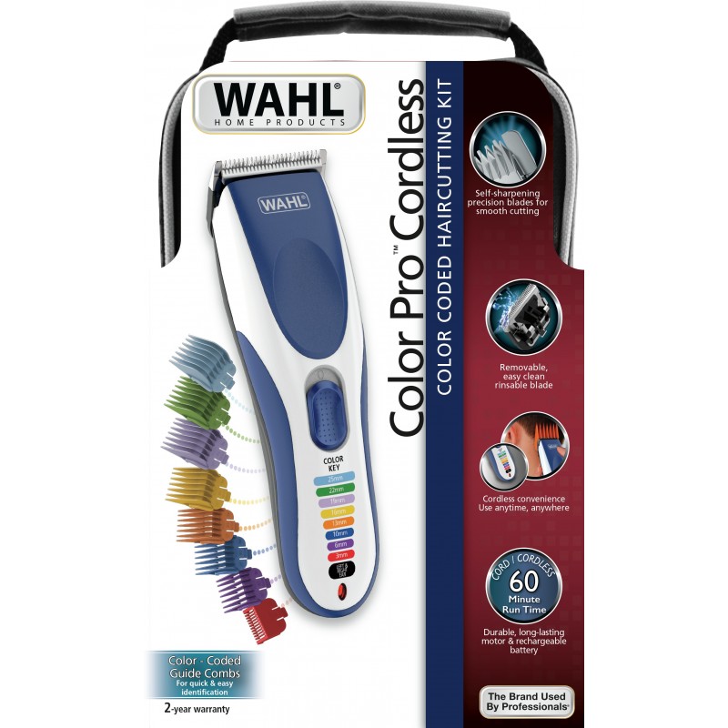 Wahl 09649-016 tondeuse à cheveux Bleu, Argent