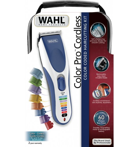 Wahl 09649-016 tondeuse à cheveux Bleu, Argent