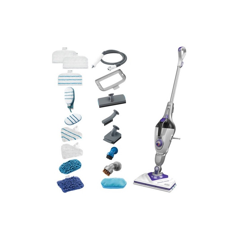 Black & Decker BHSM1615DSM steam cleaner Upright steam cleaner 0.5 L 1600 W Purple, White