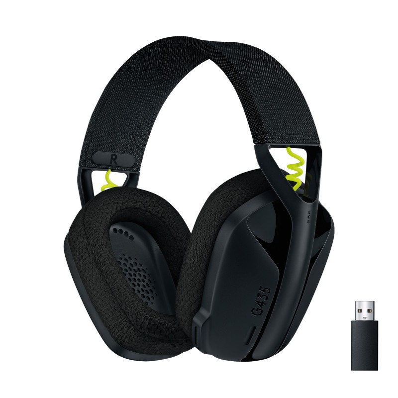 Logitech G Logitech G435 LIGHTSPEED Cuffie Gaming Wireless Bluetooth - Cuffie Over Ear Leggere, Microfoni Integrati, Batteria