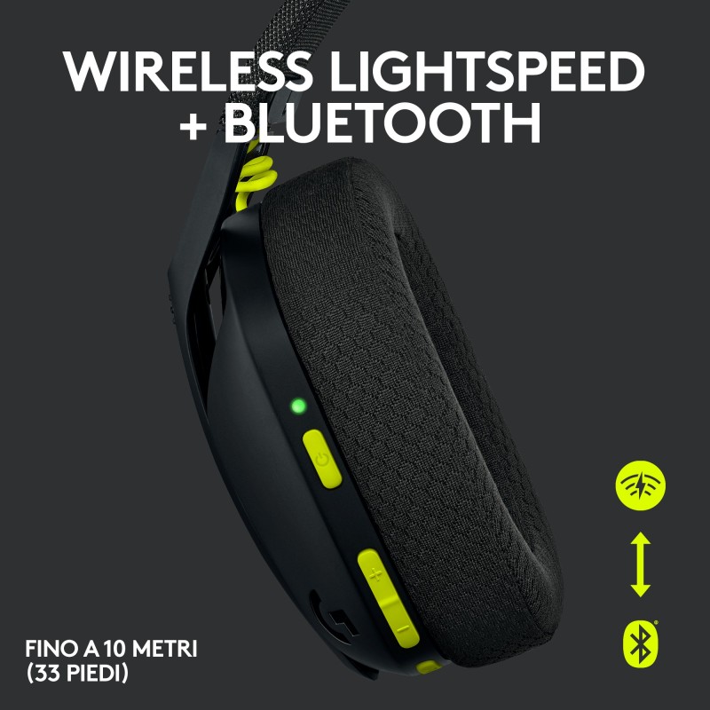 Logitech G G435 LIGHTSPEED Wireless Gaming Headset Auriculares Inalámbrico Diadema Juego Bluetooth Negro
