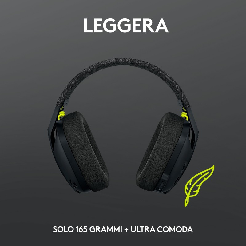 Logitech G G435 LIGHTSPEED Wireless Gaming Headset Auriculares Inalámbrico Diadema Juego Bluetooth Negro