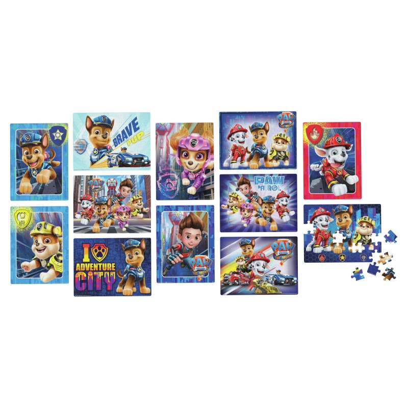 Spin Master Games PAW Patrol The Movie, Coffret de 12 puzzles de 48 pièces, pour les enfants à partir de 4 ans