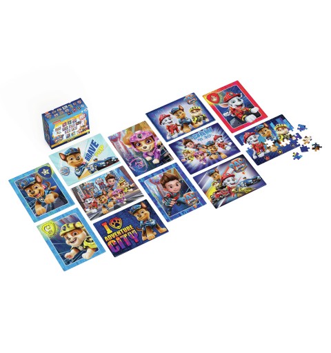 Spin Master Games PAW Patrol Der Kinofilm – 12-Puzzle Pack, Box mit 12 Puzzles zum PAW Patrol Kinofilm