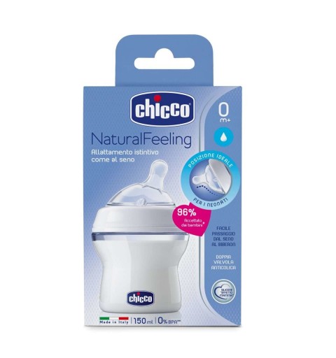 Chicco NaturalFeeling biberon 150 ml Plastica Bianco