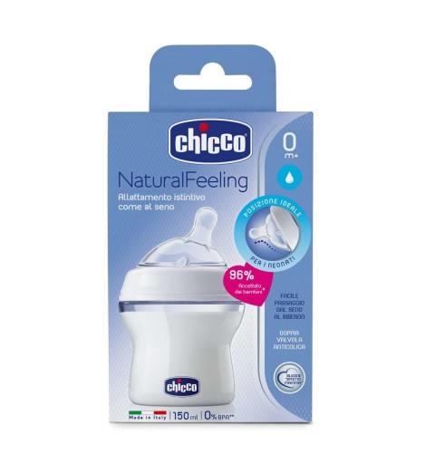 Chicco NaturalFeeling biberon 150 ml Plastique Blanc