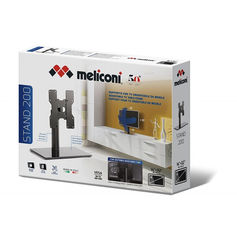 Meliconi Stand 200 101,6 cm (40 Zoll) Schwarz