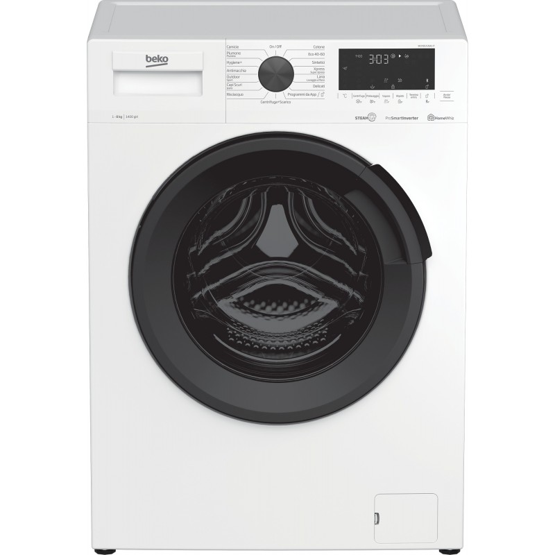 Beko WUX81436AI-IT machine à laver Charge avant 8 kg 1400 tr min C Blanc