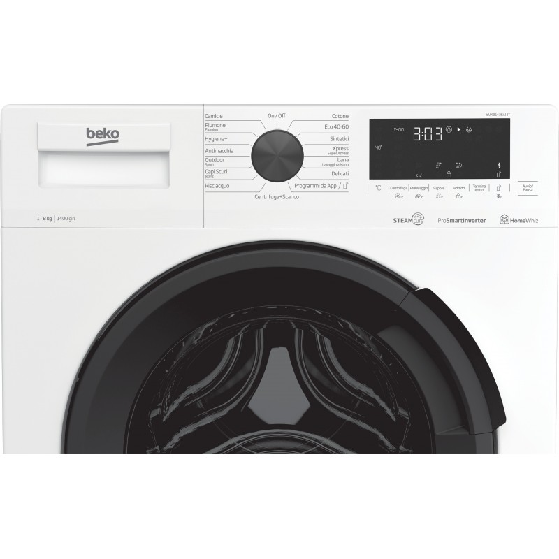 Beko Lavatrice a Vapore WUX81436AI-IT, 8 kg, 1400 giri min