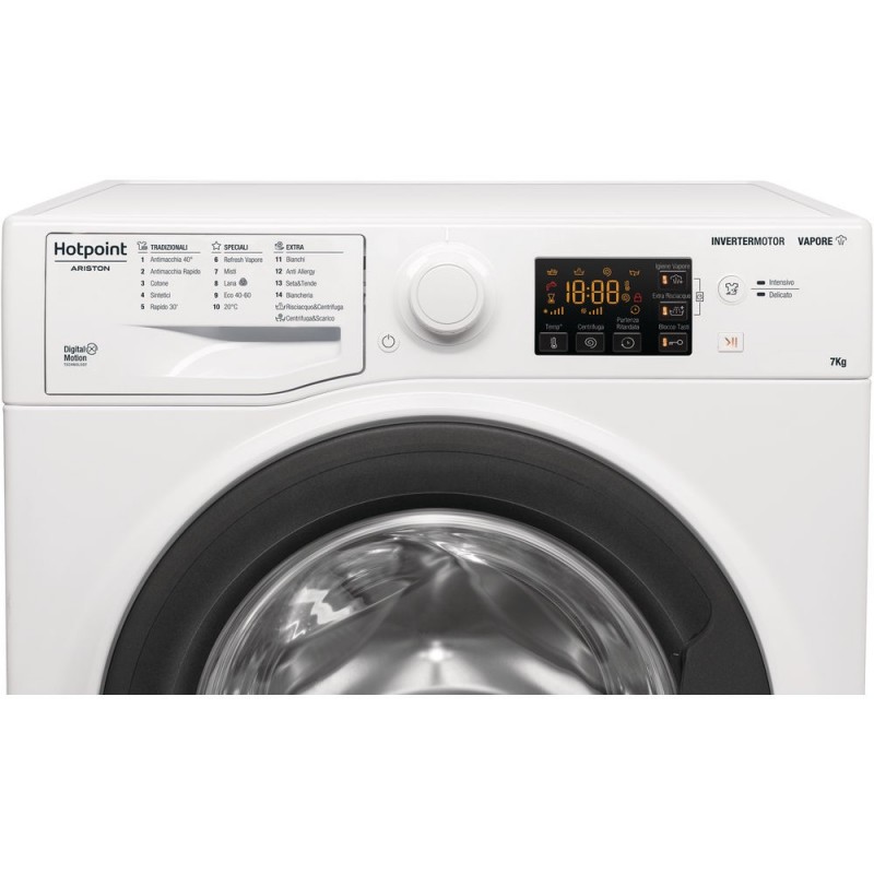 Hotpoint RSSG RV227 K IT N lavatrice Caricamento frontale 7 kg 1200 Giri min D Bianco