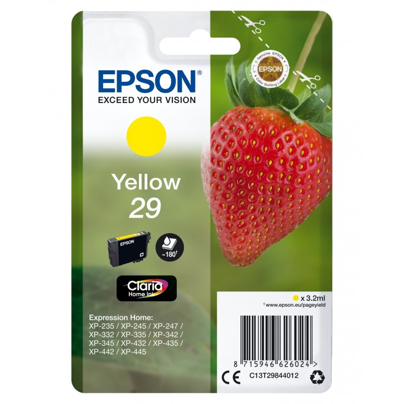 Epson Strawberry Cartuccia Fragole Giallo Inchiostri Claria Home 29