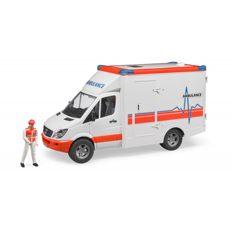 BRUDER Véhicule Ambulance Mercedes Benz Sprinter Ambulance Avec Ambulancier