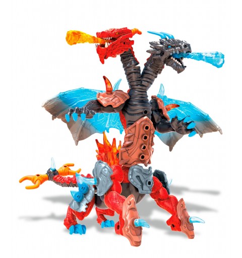 Mega Construx Breakout Beasts 2-In-1 Fusion Beast, Uovo con Due Creature Mostruose e Slime, Giocattolo per Bambini 5 + anni,