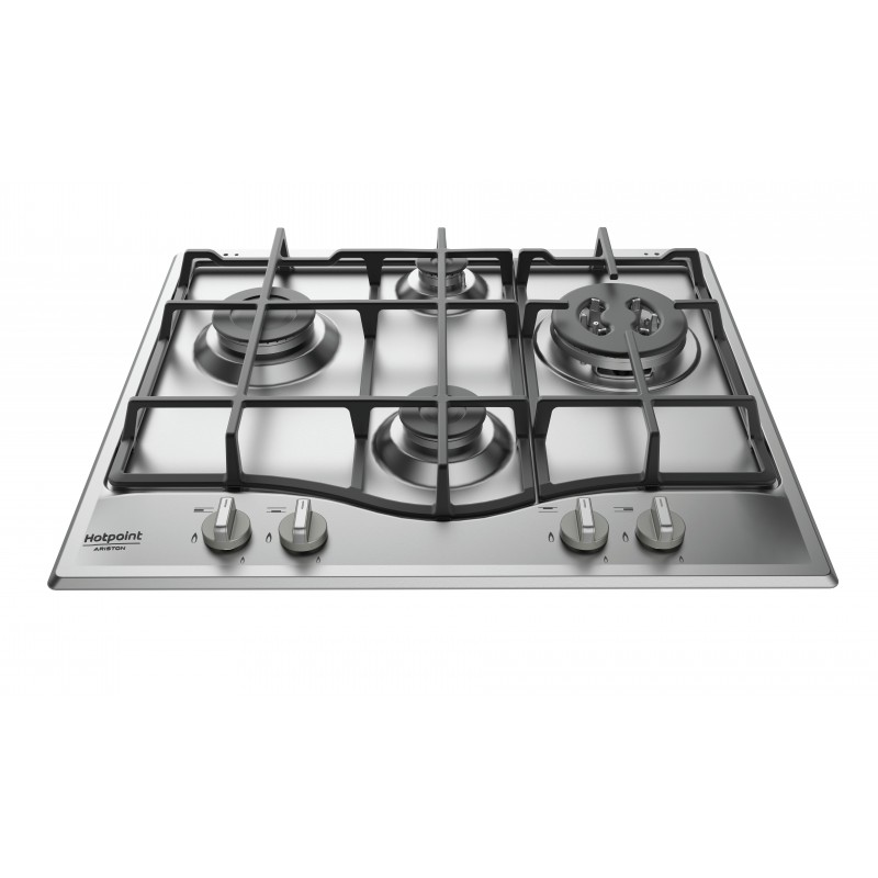 Hotpoint PCN 641 T IX HAR hob Stainless steel Built-in 60 cm Gas 4 zone(s)
