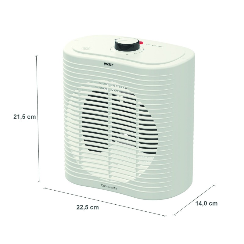 Imetec Compact Air Intérieure Blanc 2000 W Chauffage de ventilateur électrique