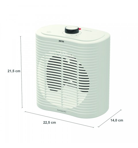 Imetec Compact Air Intérieure Blanc 2000 W Chauffage de ventilateur électrique