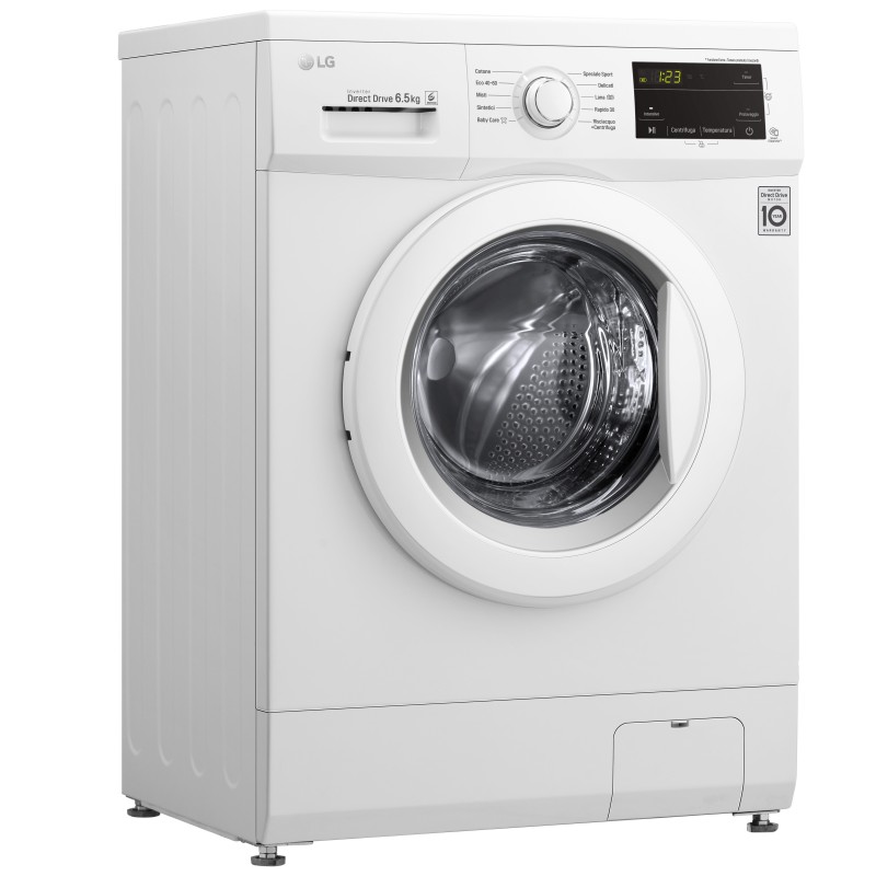 LG F2J3WN3WE.ABWQPIS washing machine Front-load 6.5 kg 1200 RPM E White