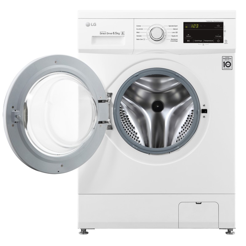 LG F2J3WN3WE.ABWQPIS washing machine Front-load 6.5 kg 1200 RPM E White