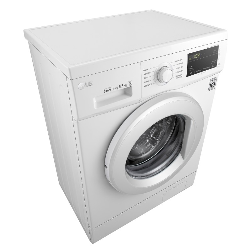 LG F2J3WN3WE.ABWQPIS washing machine Front-load 6.5 kg 1200 RPM E White