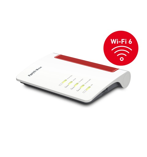 AVM FRITZ!Box 7530 AX router wireless Gigabit Ethernet Dual-band (2.4 GHz 5 GHz) 5G Rosso, Bianco