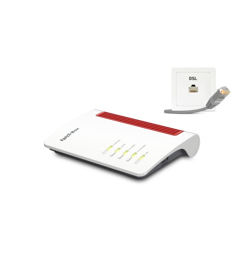 AVM FRITZ!Box 7530 AX router wireless Gigabit Ethernet Dual-band (2.4 GHz 5 GHz) 5G Rosso, Bianco