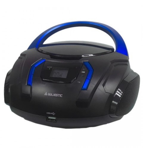 New Majestic AH-225R Lecteur CD personnel Noir, Bleu