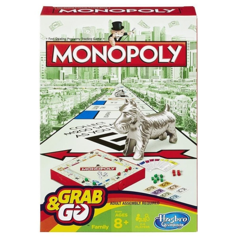 Hasbro Monopoly Grab & Go Niños y adultos Simulación económica