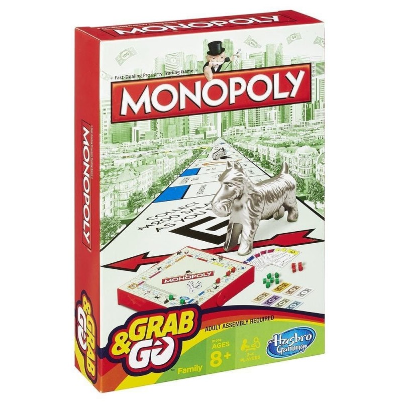 Hasbro Monopoly Grab & Go Kinder & Erwachsene Wirtschaftssimulation