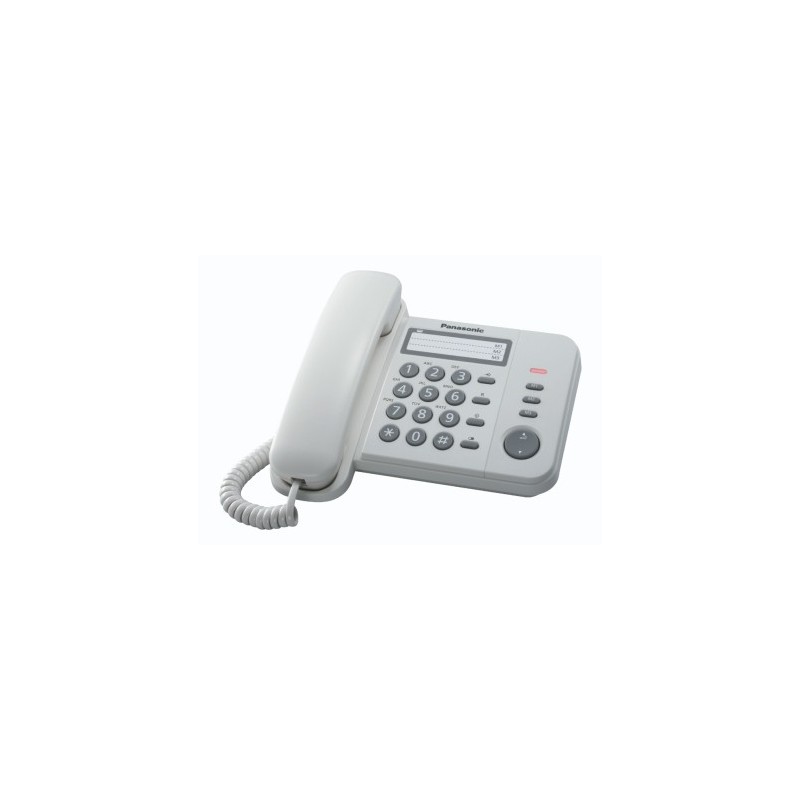 Panasonic KX-TS520EX1W teléfono Identificador de llamadas Blanco