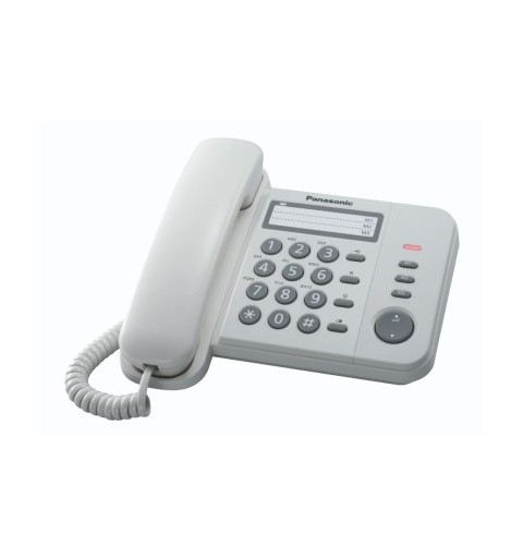 Panasonic KX-TS520EX1W teléfono Identificador de llamadas Blanco