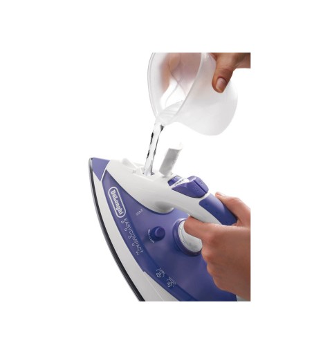 De’Longhi FXK20 Plancha vapor-seco Suela de acero inoxidable 2000 W Violeta, Blanco