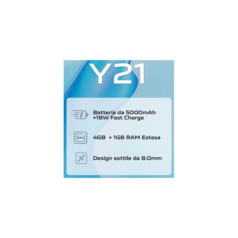 VIVO Y21 16,5 cm (6.51") SIM doble Android 11 4G USB Tipo C 4 GB 64 GB 5000 mAh Perlado, Blanco