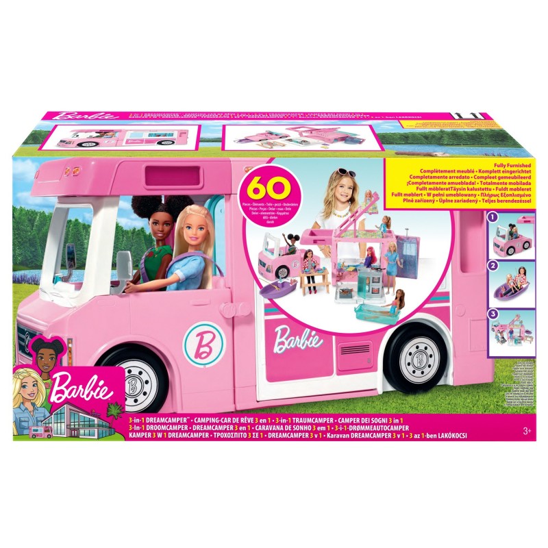 Barbie 3-In-1 Dreamcamper Vehicle And Accessories