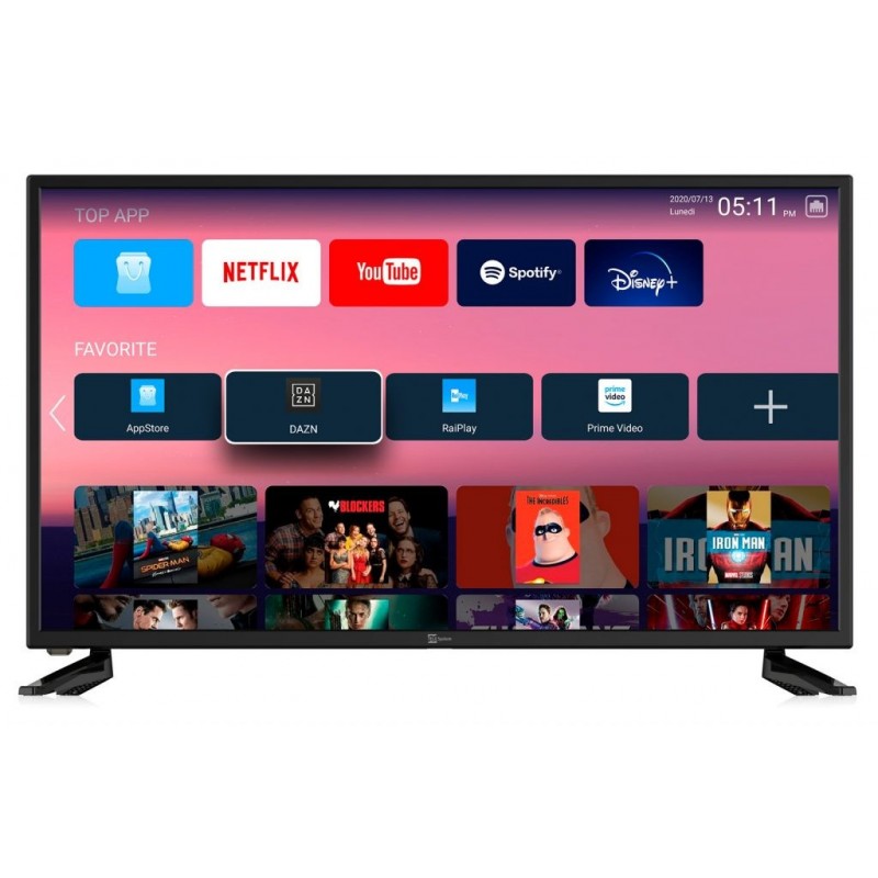 TELE System SMART39 LED10 97.8 cm (38.5") HD Smart TV Wi-Fi Black