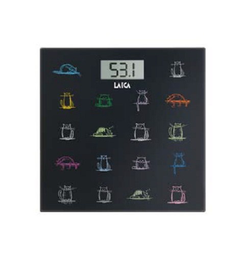 Laica PS1061 personal scale Square Black, Multicolour Electronic personal scale
