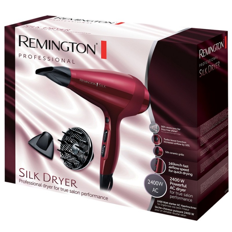 Remington Asciugacapelli T|Studio Silk 2400 W Rosso