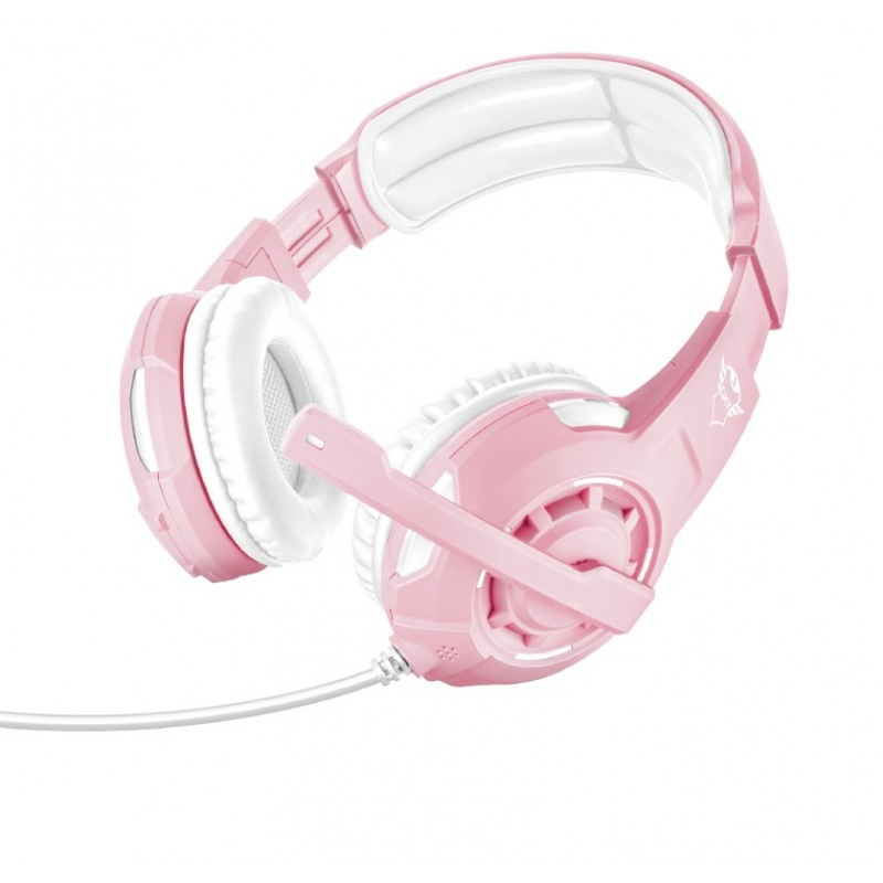 Trust GXT 310P Radius Casque Avec fil Arceau Jouer Rose, Blanc