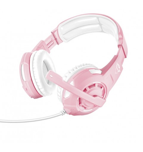 Trust GXT 310P Radius Auriculares Alámbrico Diadema Juego Rosa, Blanco