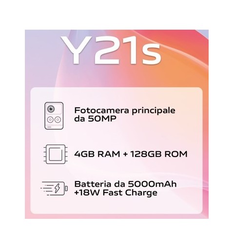 VIVO Y21s 16,5 cm (6.51") Double SIM Android 11 4G USB Type-C 4 Go 128 Go 5000 mAh Bleu
