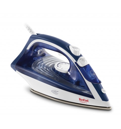 Tefal Maestro 2 FV1845E0 Ferro da stiro a secco e a vapore CeramicGlide 2300 W Blu, Bianco