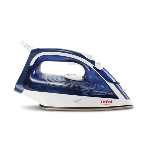 Tefal Maestro 2 FV1845E0 Ferro da stiro a secco e a vapore CeramicGlide 2300 W Blu, Bianco