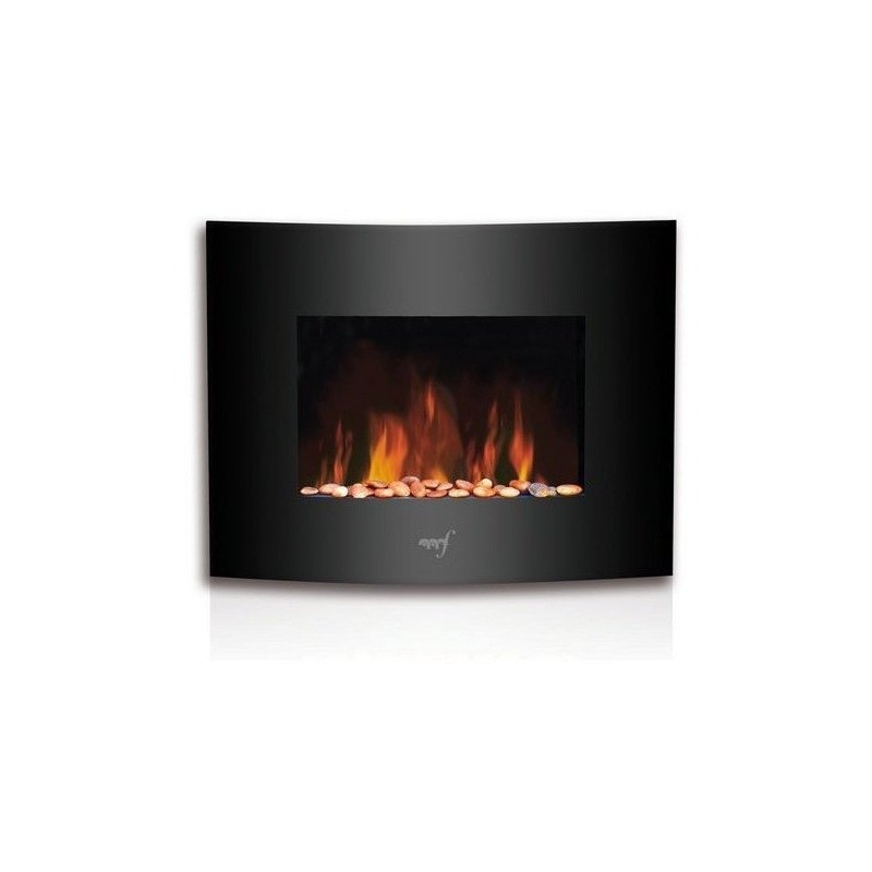 Melchioni Wallflame Mini Wall-mountable fireplace Electric Black