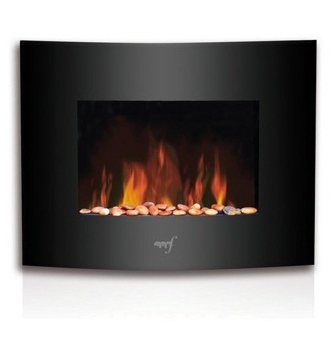 Melchioni Wallflame Mini Cheminée encastrable Electrique Noir