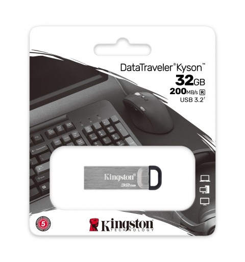 Kingston Technology DataTraveler Kyson unità flash USB 32 GB USB tipo A 3.2 Gen 1 (3.1 Gen 1) Argento