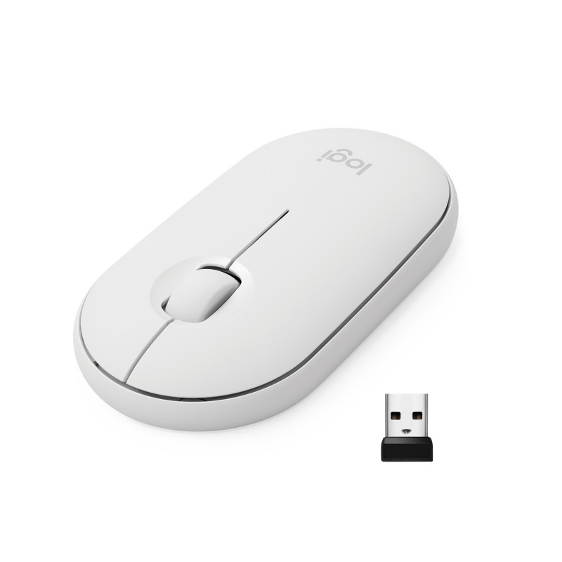 Logitech Pebble M350 Wireless Mouse ratón Ambidextro RF inalámbrica + Bluetooth Óptico 1000 DPI