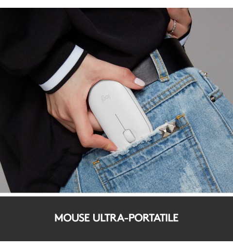 Logitech Pebble M350 Wireless Mouse Maus Beidhändig RF kabellos + Bluetooth Optisch 1000 DPI