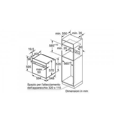 Bosch Serie 4 HBA374BR0J forno 71 L A Acciaio inossidabile