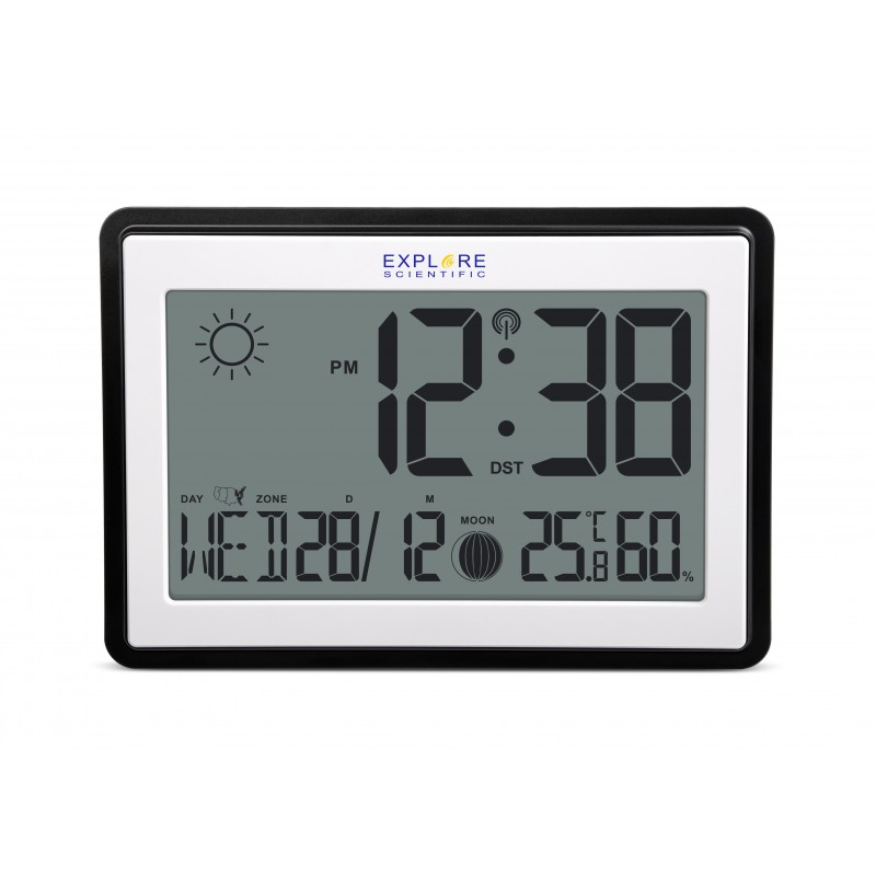 Explore Scientific RDC8002 digital weather station Black, White LCD Battery